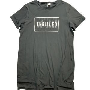 H&M Dividend Woman's Black Mesh / T-Shirt Dress Psyched Large